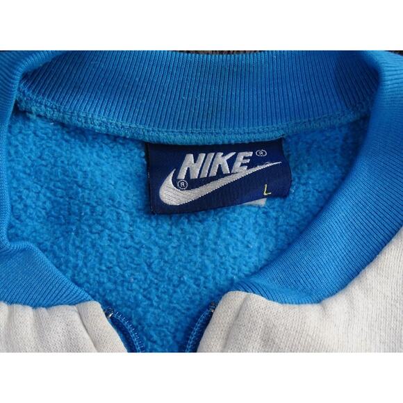 VINTAGE 80s Nike Blue Tag Full Zip Up Sweatshirt Jacket Size XL - Picture 5 of 12